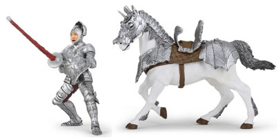 Figurines sur le thème chevalier Papo